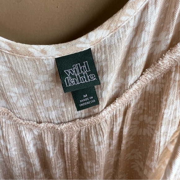 Wild Fable Neutral Floral Sundress - Size M - Summer Beach Casual - Picture 2 of 7